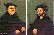 CRANACH, Lucas the Elder Portraits of Martin Luther and Philipp Melanchthon y china oil painting reproduction